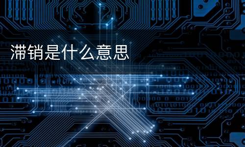 滞销是什么意思