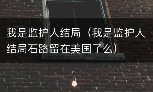 我是监护人结局（我是监护人结局石路留在美国了么）