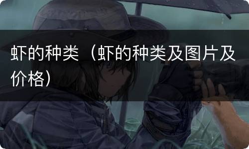 虾的种类（虾的种类及图片及价格）