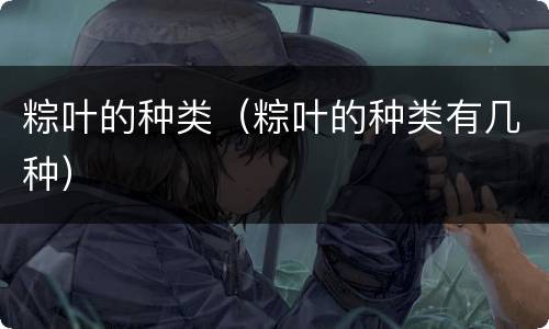 粽叶的种类（粽叶的种类有几种）