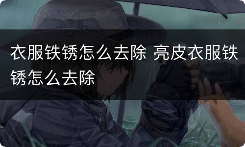 衣服铁锈怎么去除 亮皮衣服铁锈怎么去除