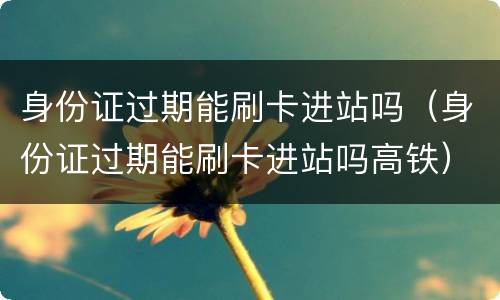 身份证过期能刷卡进站吗（身份证过期能刷卡进站吗高铁）