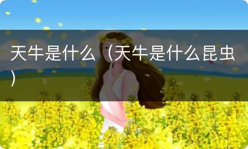 天牛是什么（天牛是什么昆虫）
