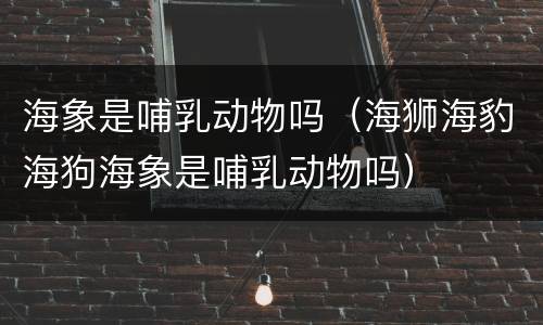 海象是哺乳动物吗（海狮海豹海狗海象是哺乳动物吗）