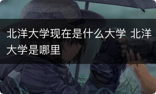 北洋大学现在是什么大学 北洋大学是哪里