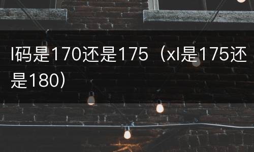 l码是170还是175（xl是175还是180）