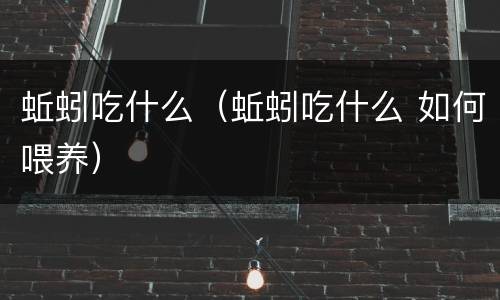 蚯蚓吃什么（蚯蚓吃什么 如何喂养）