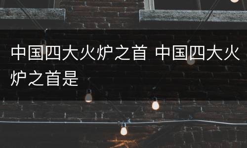 中国四大火炉之首 中国四大火炉之首是