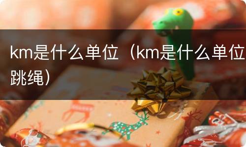 km是什么单位（km是什么单位跳绳）
