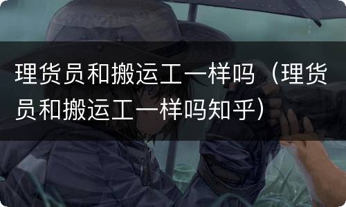 理货员和搬运工一样吗（理货员和搬运工一样吗知乎）