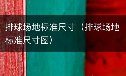 排球场地标准尺寸（排球场地标准尺寸图）