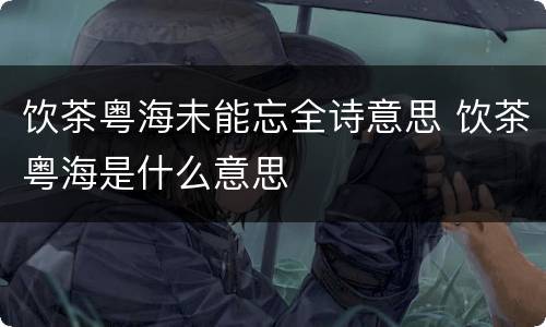 饮茶粤海未能忘全诗意思 饮茶粤海是什么意思