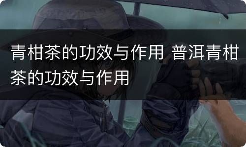 青柑茶的功效与作用 普洱青柑茶的功效与作用