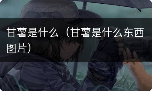 甘薯是什么（甘薯是什么东西图片）