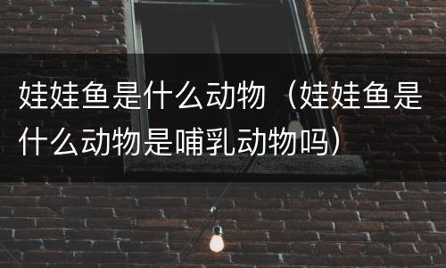 娃娃鱼是什么动物（娃娃鱼是什么动物是哺乳动物吗）