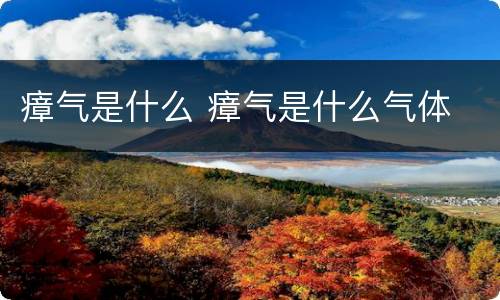 瘴气是什么 瘴气是什么气体
