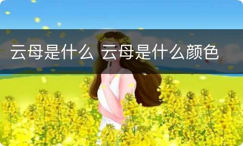 云母是什么 云母是什么颜色