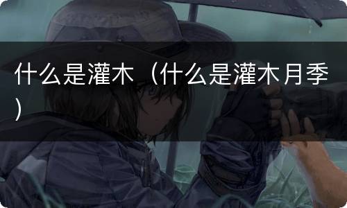 什么是灌木（什么是灌木月季）