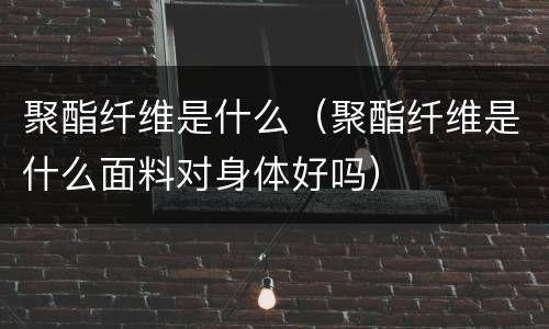 聚酯纤维是什么（聚酯纤维是什么面料对身体好吗）
