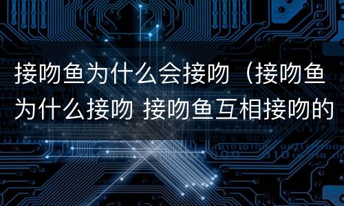 接吻鱼为什么会接吻（接吻鱼为什么接吻 接吻鱼互相接吻的原因）