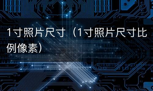 1寸照片尺寸（1寸照片尺寸比例像素）
