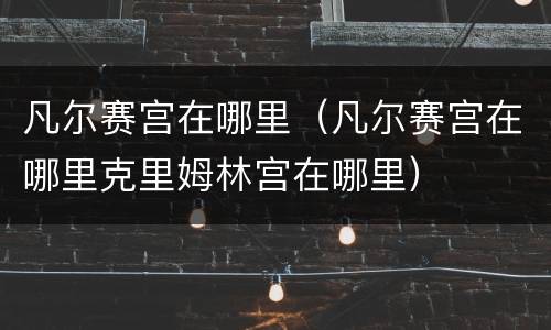 凡尔赛宫在哪里（凡尔赛宫在哪里克里姆林宫在哪里）
