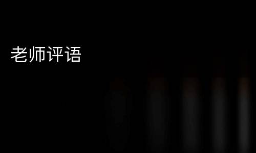 老师评语