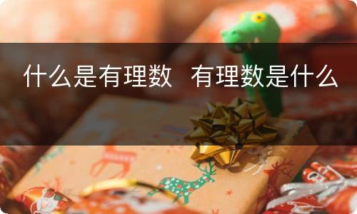  什么是有理数  有理数是什么