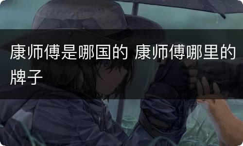 康师傅是哪国的 康师傅哪里的牌子