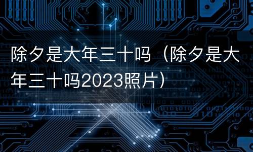 除夕是大年三十吗（除夕是大年三十吗2023照片）