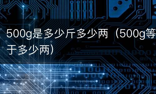 500g是多少斤多少两（500g等于多少两）