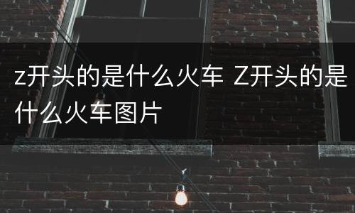 z开头的是什么火车 Z开头的是什么火车图片