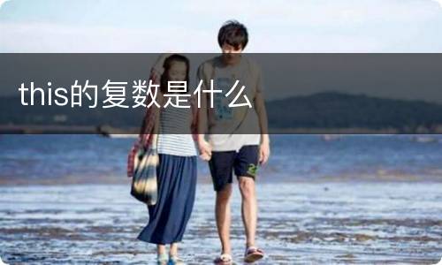 this的复数是什么