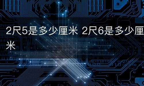2尺5是多少厘米 2尺6是多少厘米