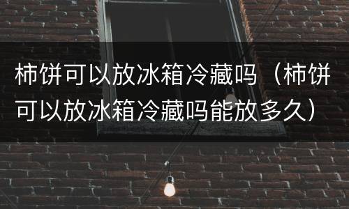 柿饼可以放冰箱冷藏吗（柿饼可以放冰箱冷藏吗能放多久）