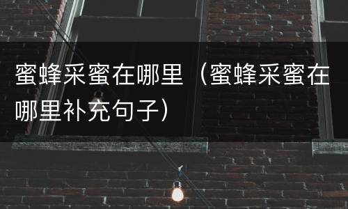 蜜蜂采蜜在哪里（蜜蜂采蜜在哪里补充句子）