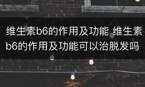 维生素b6的作用及功能 维生素b6的作用及功能可以治脱发吗