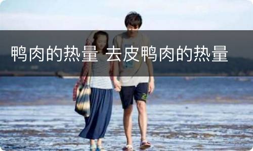 鸭肉的热量 去皮鸭肉的热量