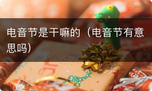 电音节是干嘛的（电音节有意思吗）