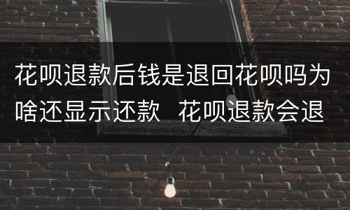 花呗退款后钱是退回花呗吗为啥还显示还款  花呗退款会退回花呗吗