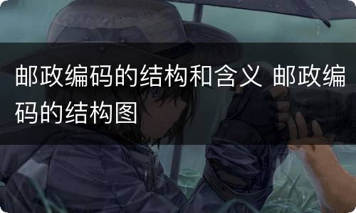 邮政编码的结构和含义 邮政编码的结构图