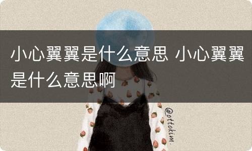 小心翼翼是什么意思 小心翼翼是什么意思啊