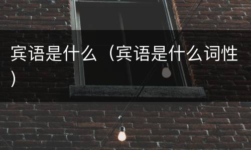 宾语是什么（宾语是什么词性）