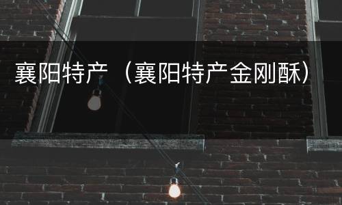 襄阳特产（襄阳特产金刚酥）