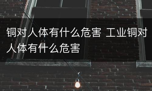 铜对人体有什么危害 工业铜对人体有什么危害