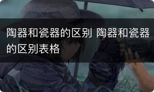 陶器和瓷器的区别 陶器和瓷器的区别表格
