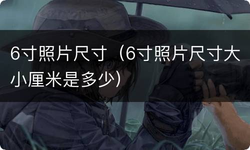 6寸照片尺寸（6寸照片尺寸大小厘米是多少）