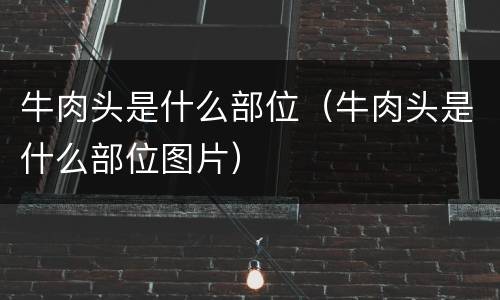 牛肉头是什么部位（牛肉头是什么部位图片）