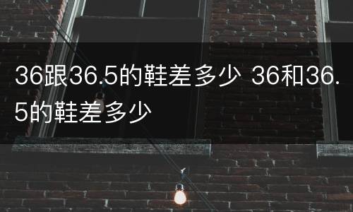 36跟36.5的鞋差多少 36和36.5的鞋差多少