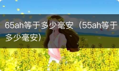 65ah等于多少毫安（55ah等于多少毫安）
